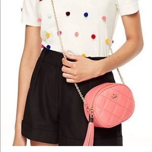 Kate Spade quilted crossbody with tassel